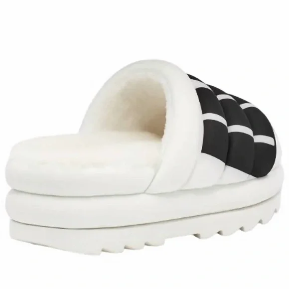 NWOB UGG Maxi‎ Slide Logo Real Fur From: Lamb, Fur Origin Australia 🇦🇺 Sz 8